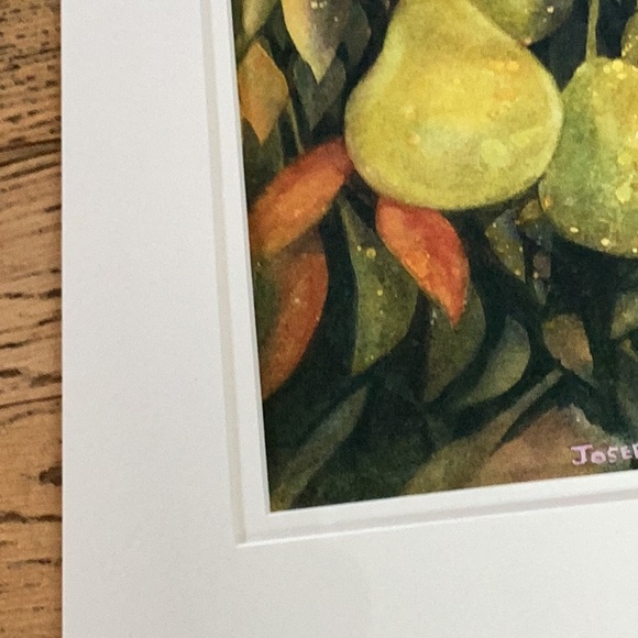 Original watercolour pears painting, matted 10x12” - Picture 3 of 3